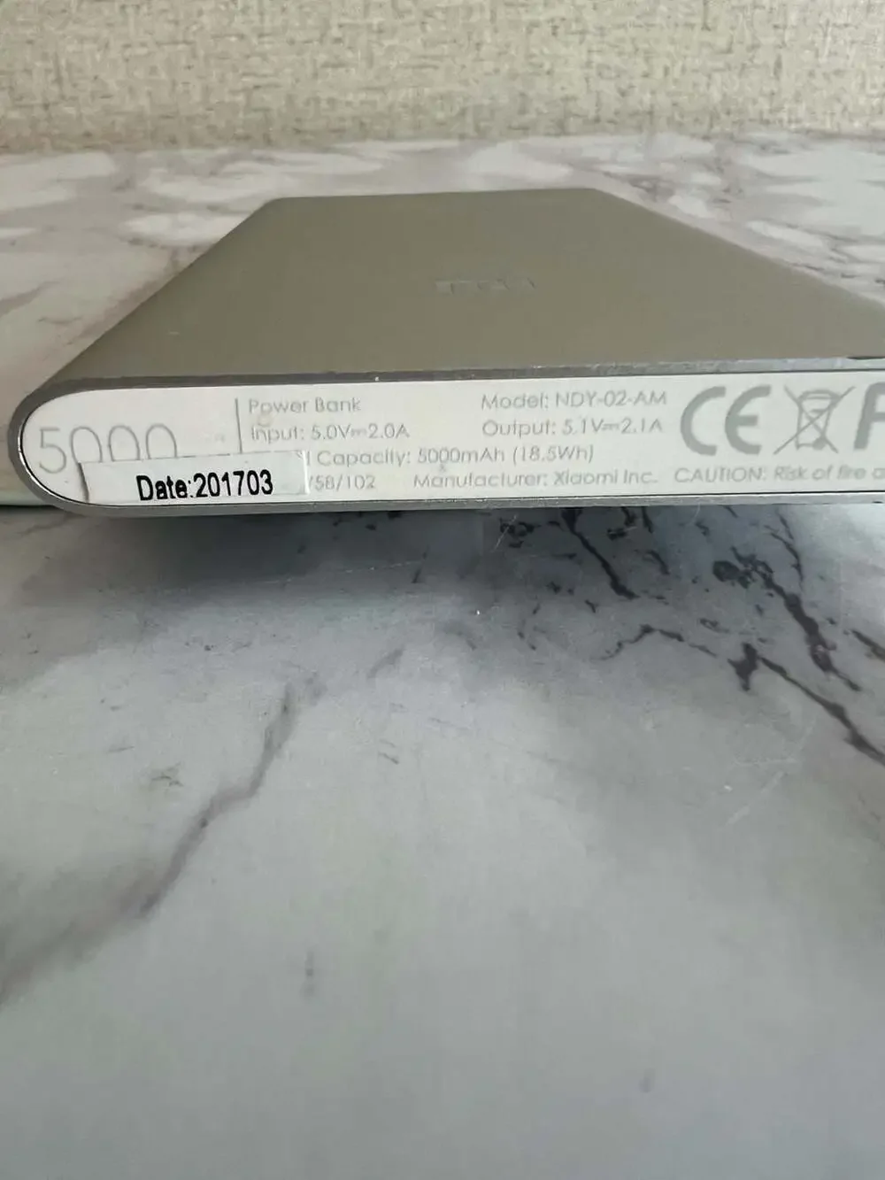 Xiaomi Mi 5000mAh Slim Power Bank (Model NDY-02-AM)